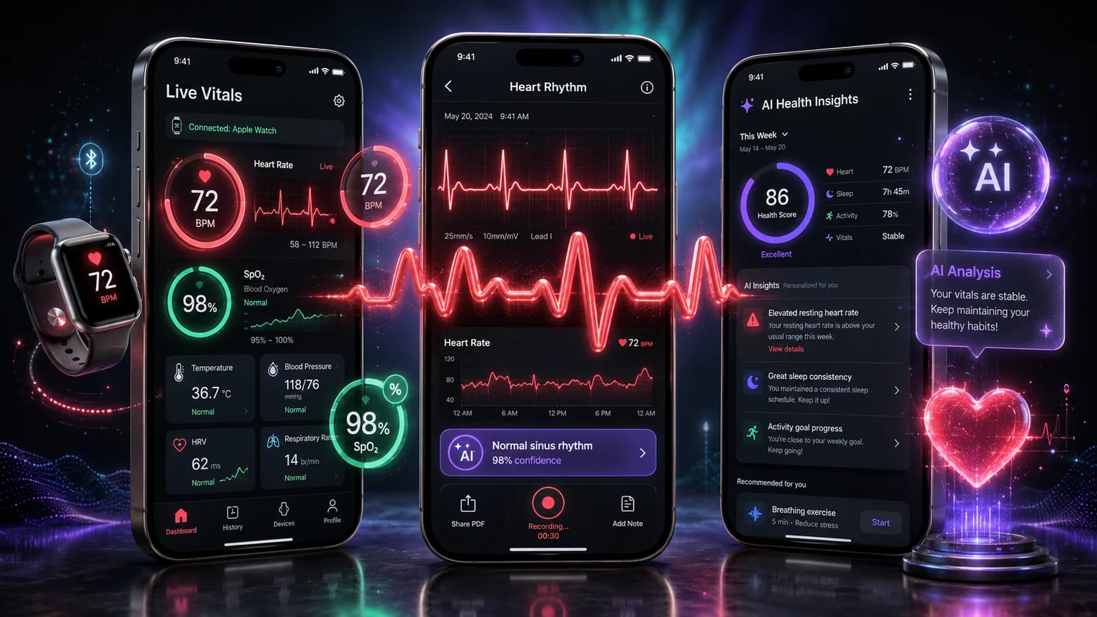 PulseAI. Mobile app by Appluex